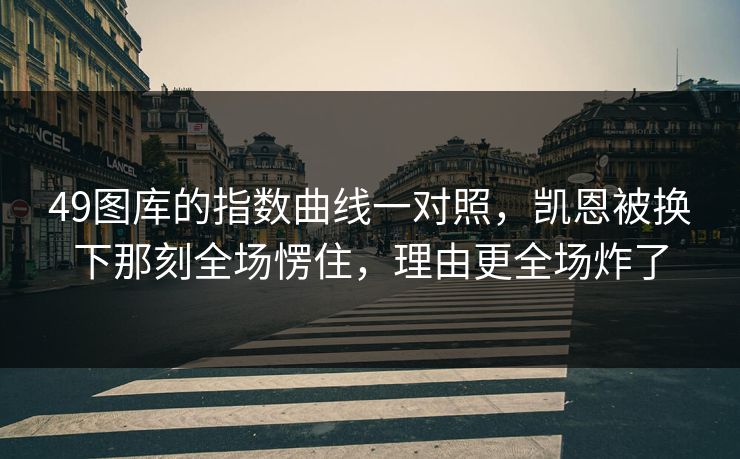 49图库的指数曲线一对照，凯恩被换下那刻全场愣住，理由更全场炸了
