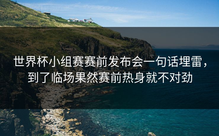 世界杯小组赛赛前发布会一句话埋雷，到了临场果然赛前热身就不对劲
